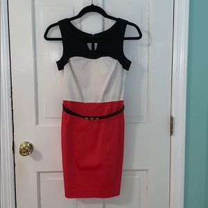 Bebe Belted Pencil Dress